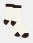 Ambra Two Tone Rib Crew Sock in Buttercream/Brown | Women's Socks | Gretel Lane