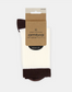 Ambra Two Tone Rib Crew Sock in Buttercream/Brown | Women's Socks | Gretel Lane