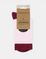 Ambra Two Tone Rib Crew Sock in Dhalia Pink | Women's Socks | Gretel Lane
