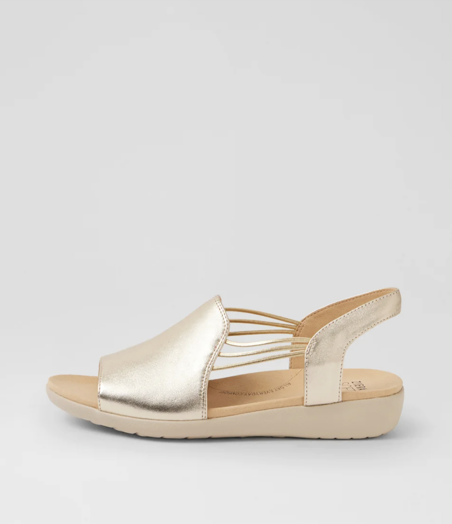 Ziera Udhays Women's Slip on Sandal Pale Gold Leather | Gretel Lane | Women's Slip on sandal