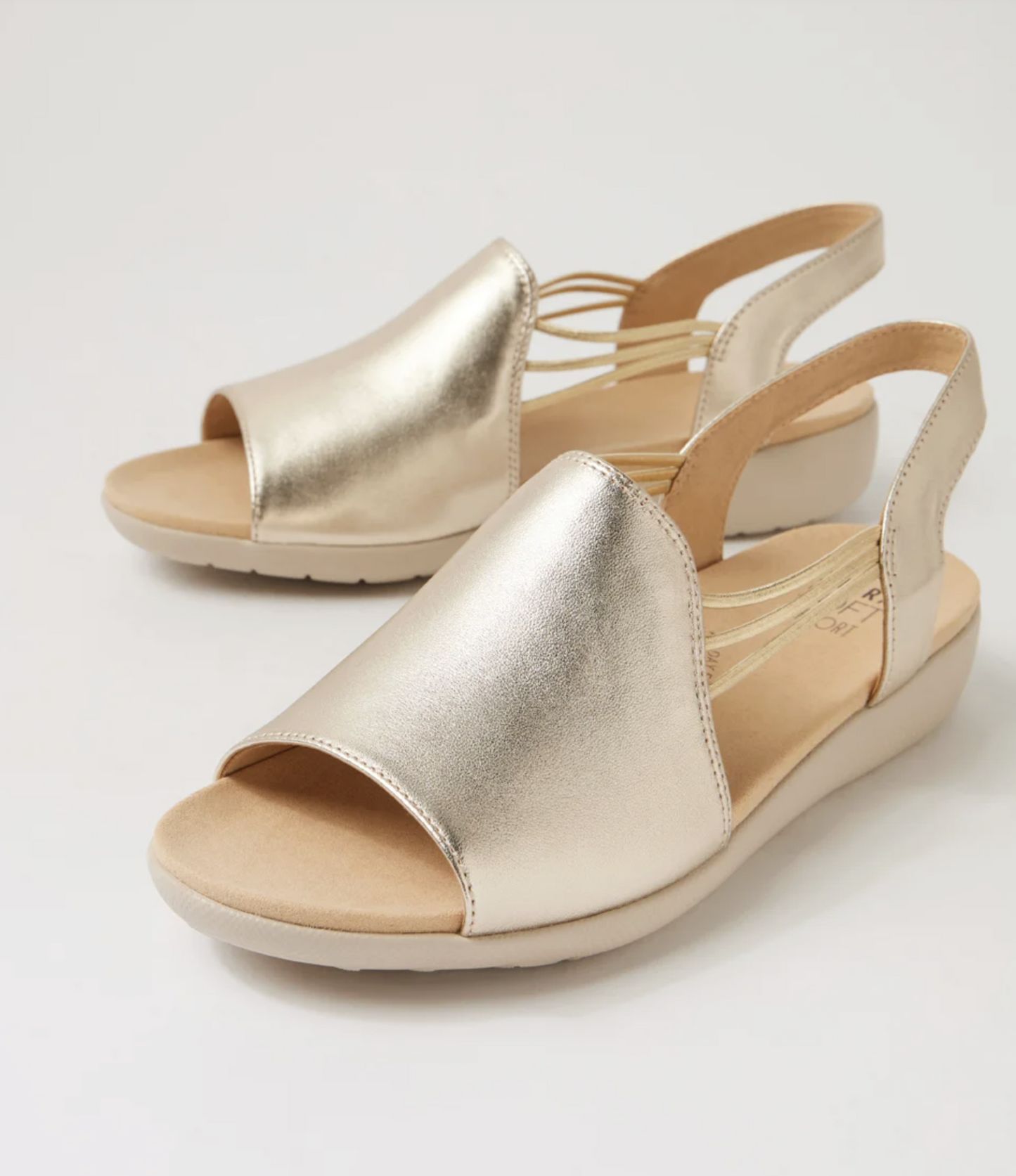 Ziera Udhays Women's Slip on Sandal Pale Gold Leather | Gretel Lane | Women's Slip on sandal 