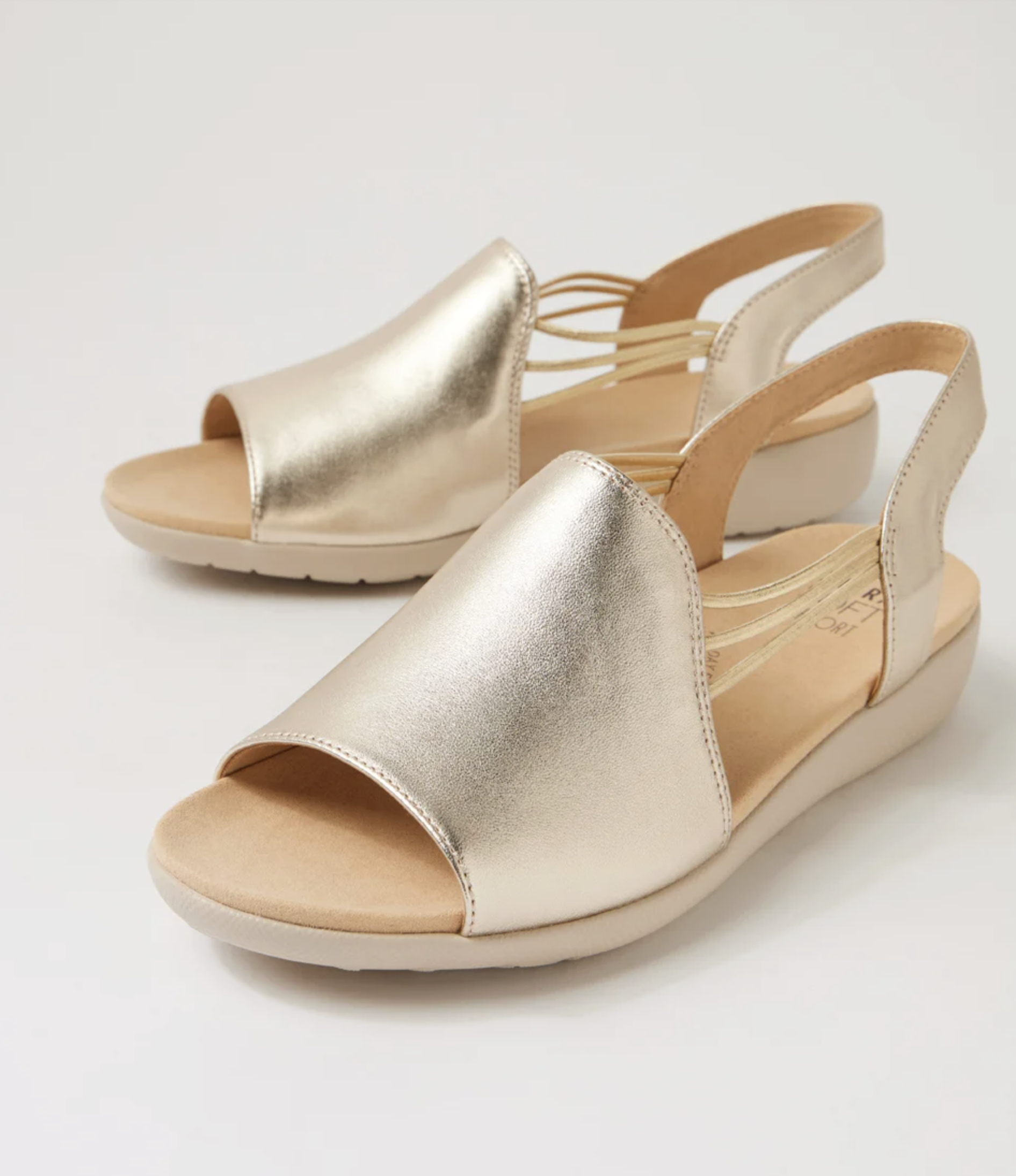 Ziera Udhays Women's Slip on Sandal Pale Gold Leather | Gretel Lane | Women's Slip on sandal 