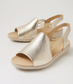 Ziera Udhays Women's Slip on Sandal Pale Gold Leather | Gretel Lane | Women's Slip on sandal 