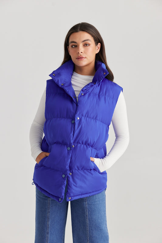 Uptown Puffer Vest (Cobalt)