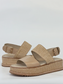 Django & Juliette Vaiga Raffia Leather Platform Sandal Natural | Women's Sandals | Gretel Lane