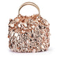 Rose Gold Sequin Clutch Bag with Handle | Gretel Lane
