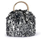 Gunmetal Sequin Top Handle Bag | Gretel Lane