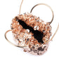Rose Gold Sequin Clutch Bag with Handle | Gretel Lane