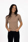 Humidity Women's Beige Vera Knit short Sleeve Top | Gretel Lane