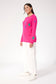 Haven Women's Hot Pink Star Knit Vermont Crew Jumper | Gretel Lane