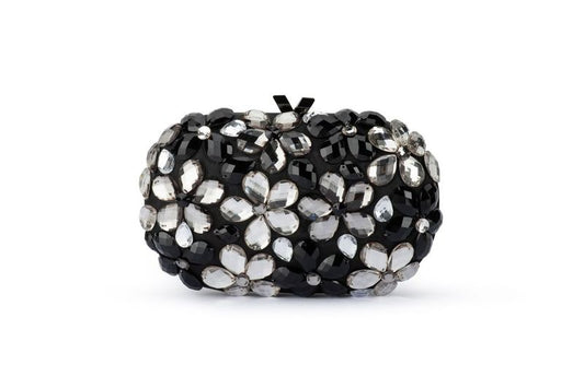 Victoria Flower Clutch (Black)