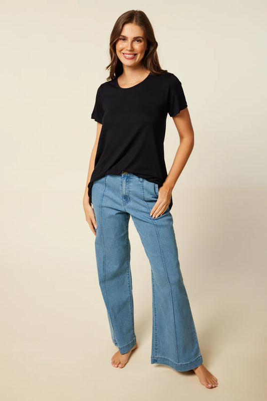 Wide Leg Jeans (Light Wash)