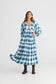 Wing and a Prayer Maxi Dress (Blue Steel Check)