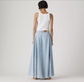 Levi Women's XL Maxi Denim Skirt in Light Blue | Gretel Lane