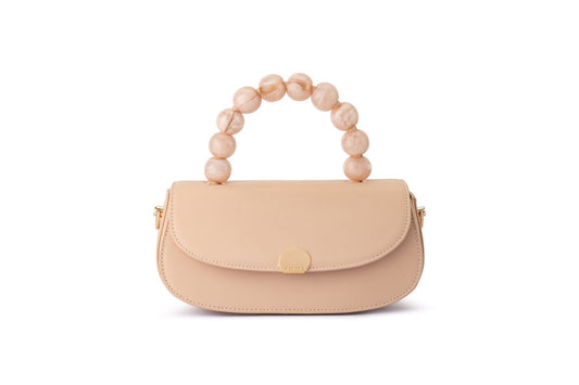Yasmin Top Handle Clutch (Natural)
