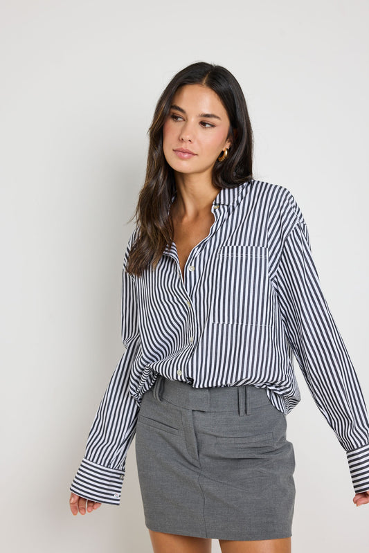 You Got This Oversized Shirt (Black Stripe)