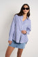 You Got This Oversized Shirt (Blue Stripe)