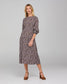Boom Shankar Women's A-line Midi Purple Floral Yuna Dress | Gretel Lane