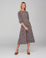 Boom Shankar Women's A-line Midi Purple Floral Yuna Dress | Gretel Lane