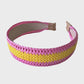 Zimm Pink & Yellow Weave Headband