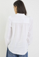 By Rosa Zinnia Ramie Lace Trim Long Sleeve Shirt in White | Women's Tops | Gretel Lane