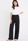 Among the Brave Zoey Tailored High Rise Wide Leg Pocket Pants in Black | Women's Pants | Gretel Lane