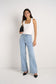 Zoey High Rise Wide Leg Jean (Light Blue)