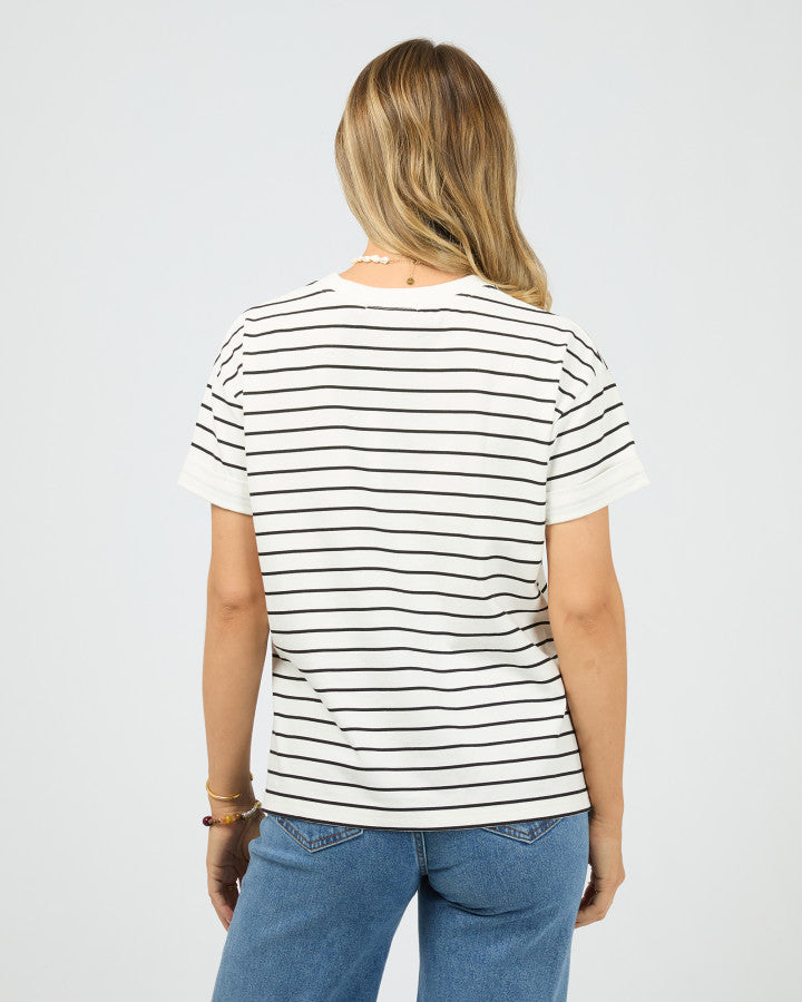 All About Eve Black White Stripe Tee | Gretel Lane