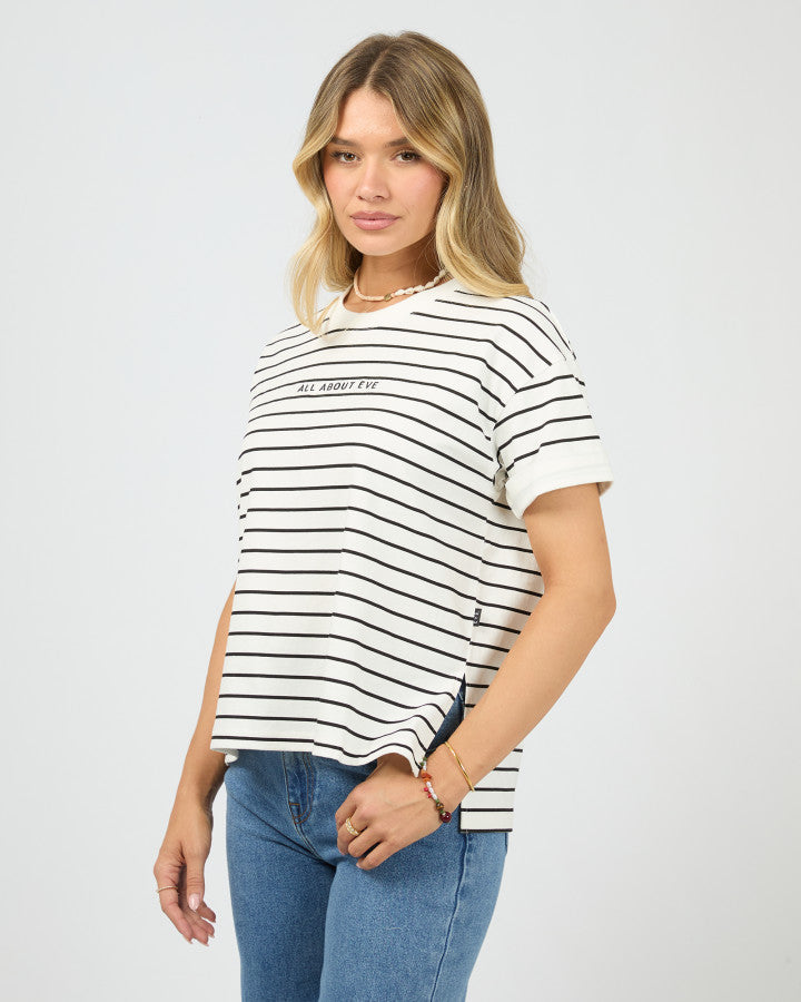 AAE Washed Stripe Tee (Black)
