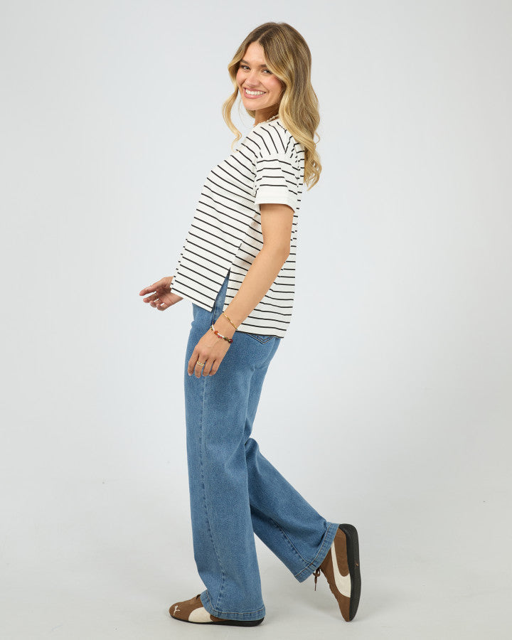 AAE Washed Stripe Tee (Black)