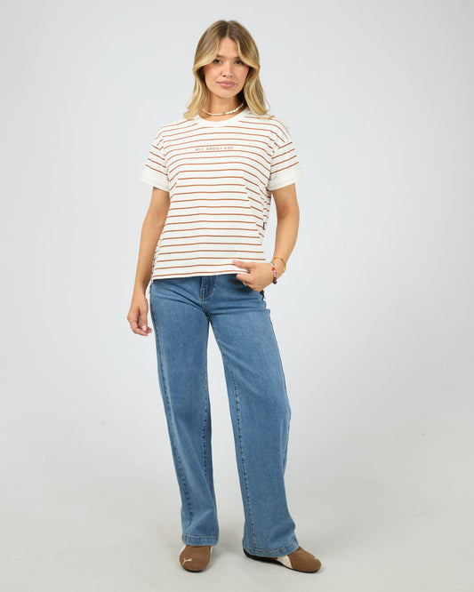 AAE Washed Stripe Tee (Cinnamon)