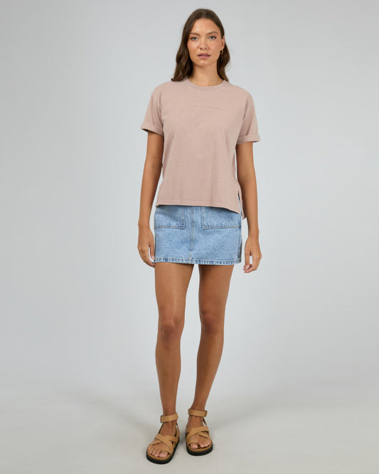 All About Eve Washed Cotton Tee in Fawn | Women's T-shirts | Gretel Lane