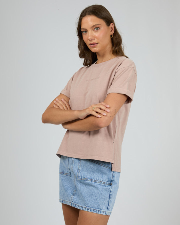 All About Eve Washed Cotton Tee in Fawn | Women's T-shirts | Gretel Lane