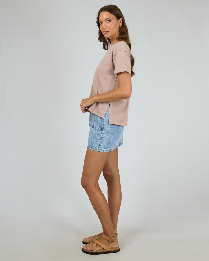 All About Eve Washed Cotton Tee in Fawn | Women's T-shirts | Gretel Lane