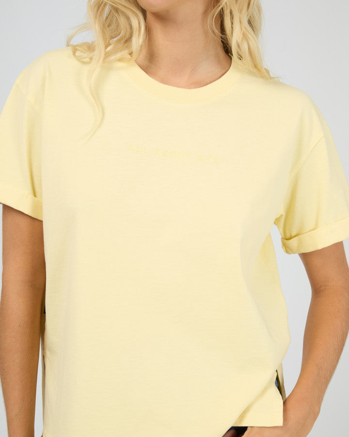 AAE Washed Cotton Tee Lemon | Women's T-shirt | Gretel Lane