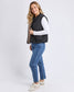 Foxwood Women's Sherpa Lined Alberta Vest in Black | Gretel Lane
