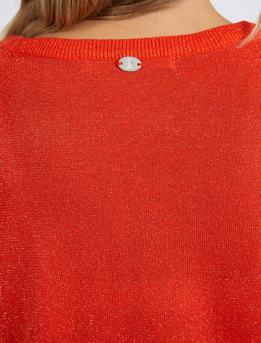 Alma Metallic Knit (Spicy Orange)