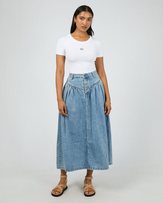 Arlo Maxi Skirt (Light Blue)