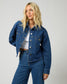Banks Cropped Heritage Blue Denim Jacket | Gretel Lane