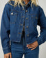 Banks Cropped Heritage Blue Denim Jacket | Gretel Lane