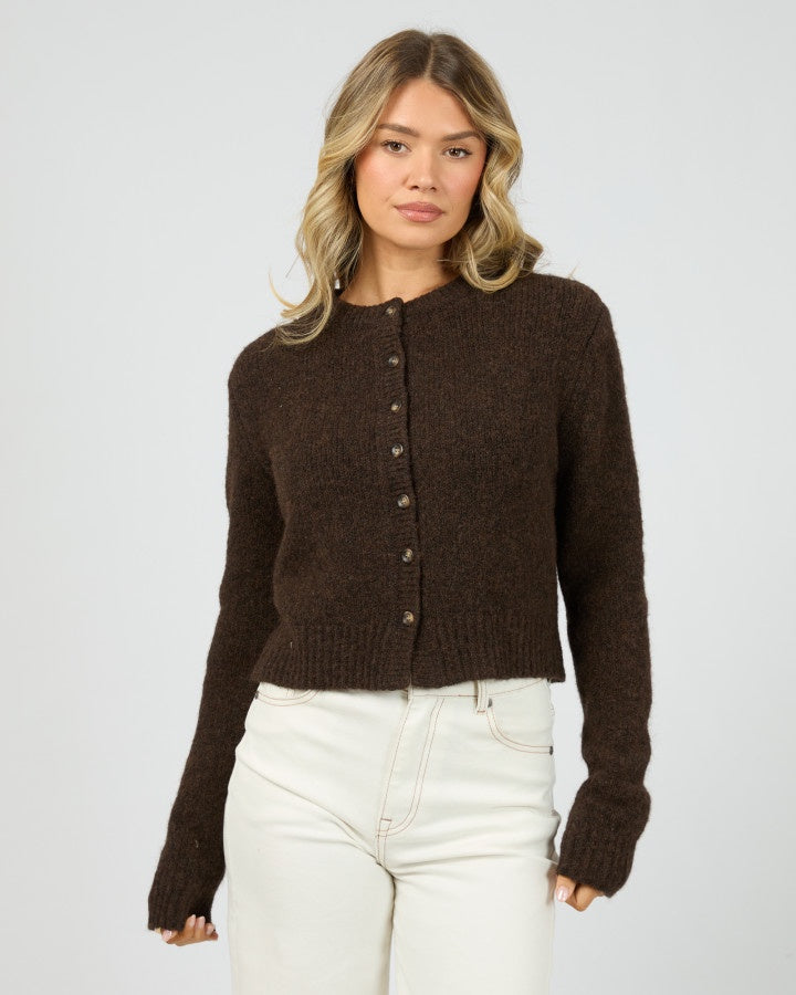 All About Eve women's  Brown Knit Bayside Cardigan | Gretel Lane