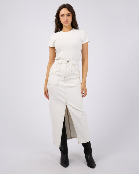 Becca Maxi Skirt (Vintage White)