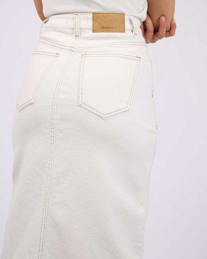 Becca Maxi Skirt (Vintage White)