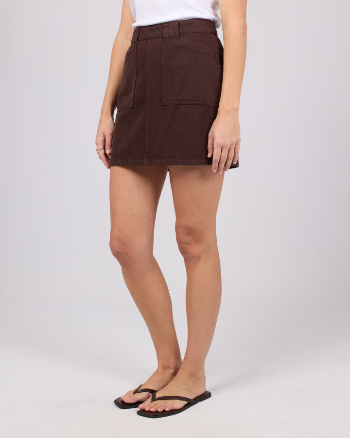 All About Eve Becca Mini Denim Skirt Brown | Women's Clothing | Gretel Lane