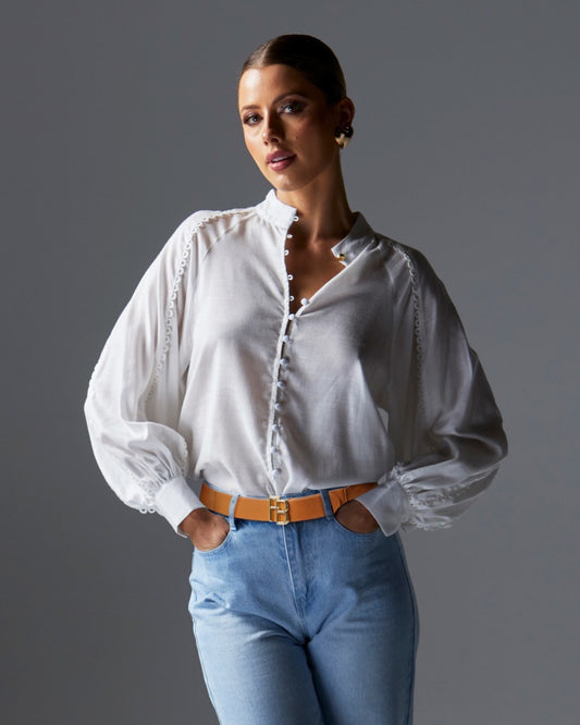 Berry Kiss Blouse (Ivory)