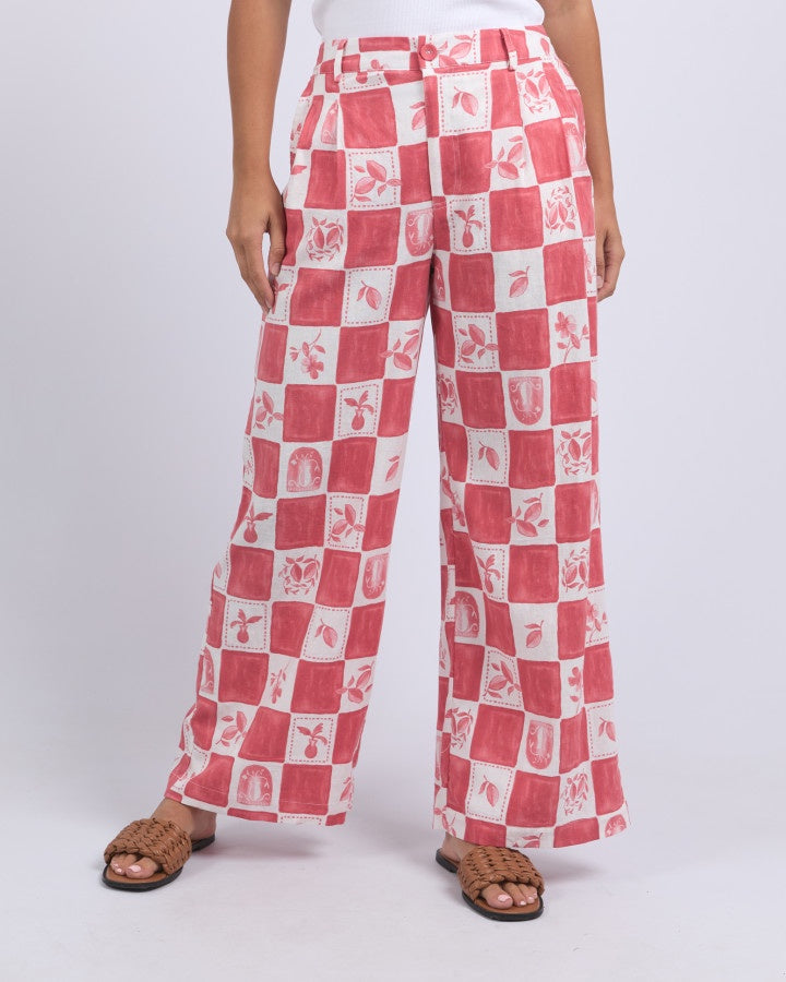 Biarittz Pant (Crimson Print)