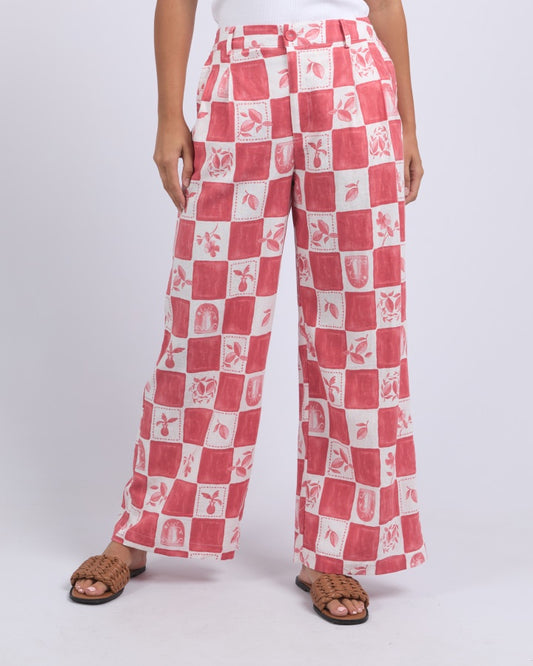 Biarittz Pant (Crimson Print)