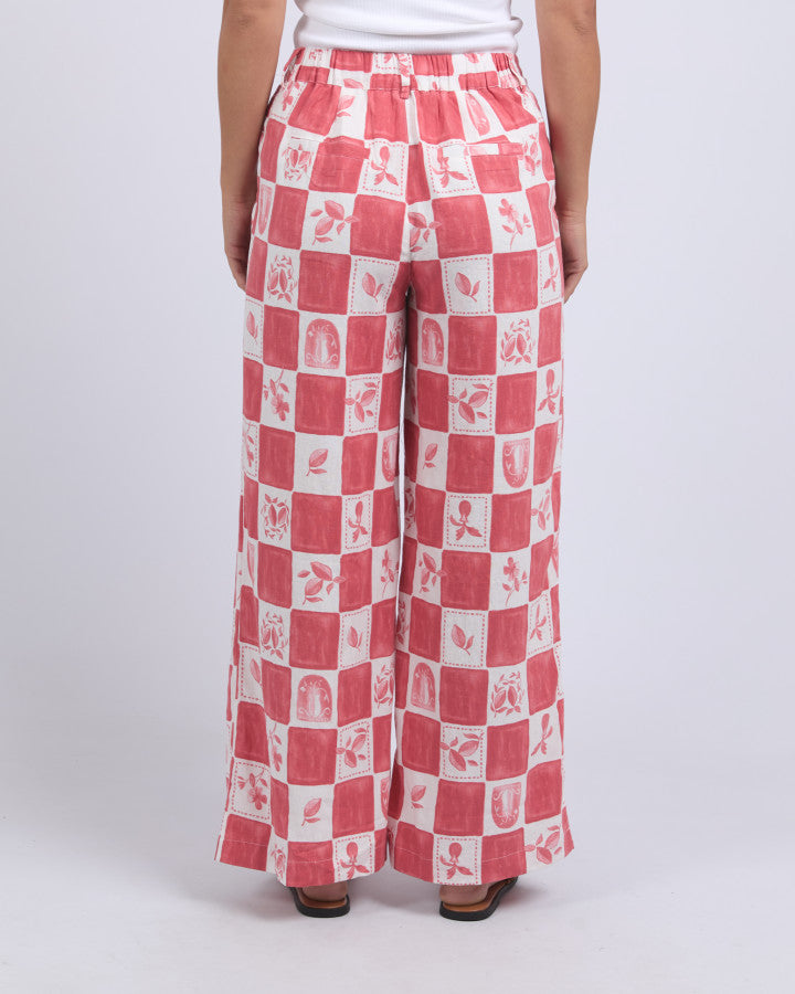 Biarittz Pant (Crimson Print)