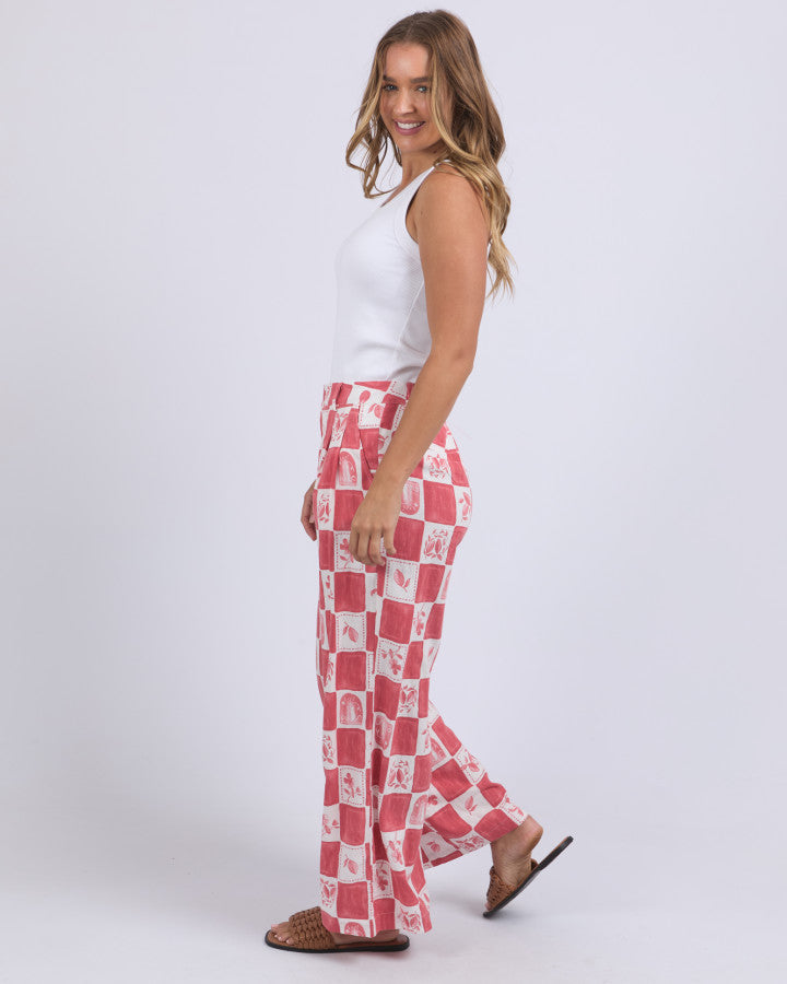 Biarittz Pant (Crimson Print)