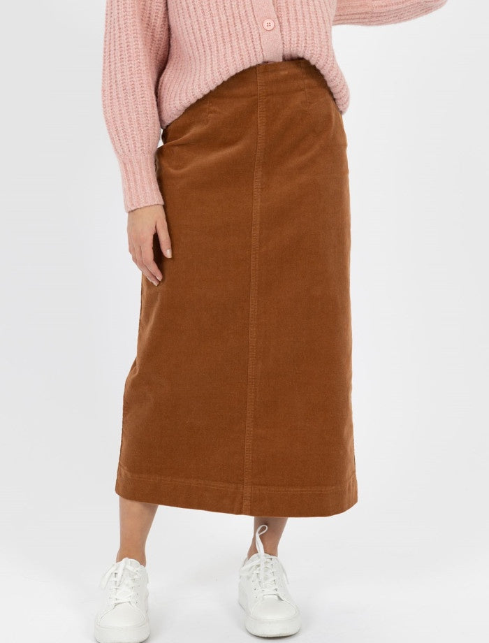 Billie Cord Skirt (Caramel)